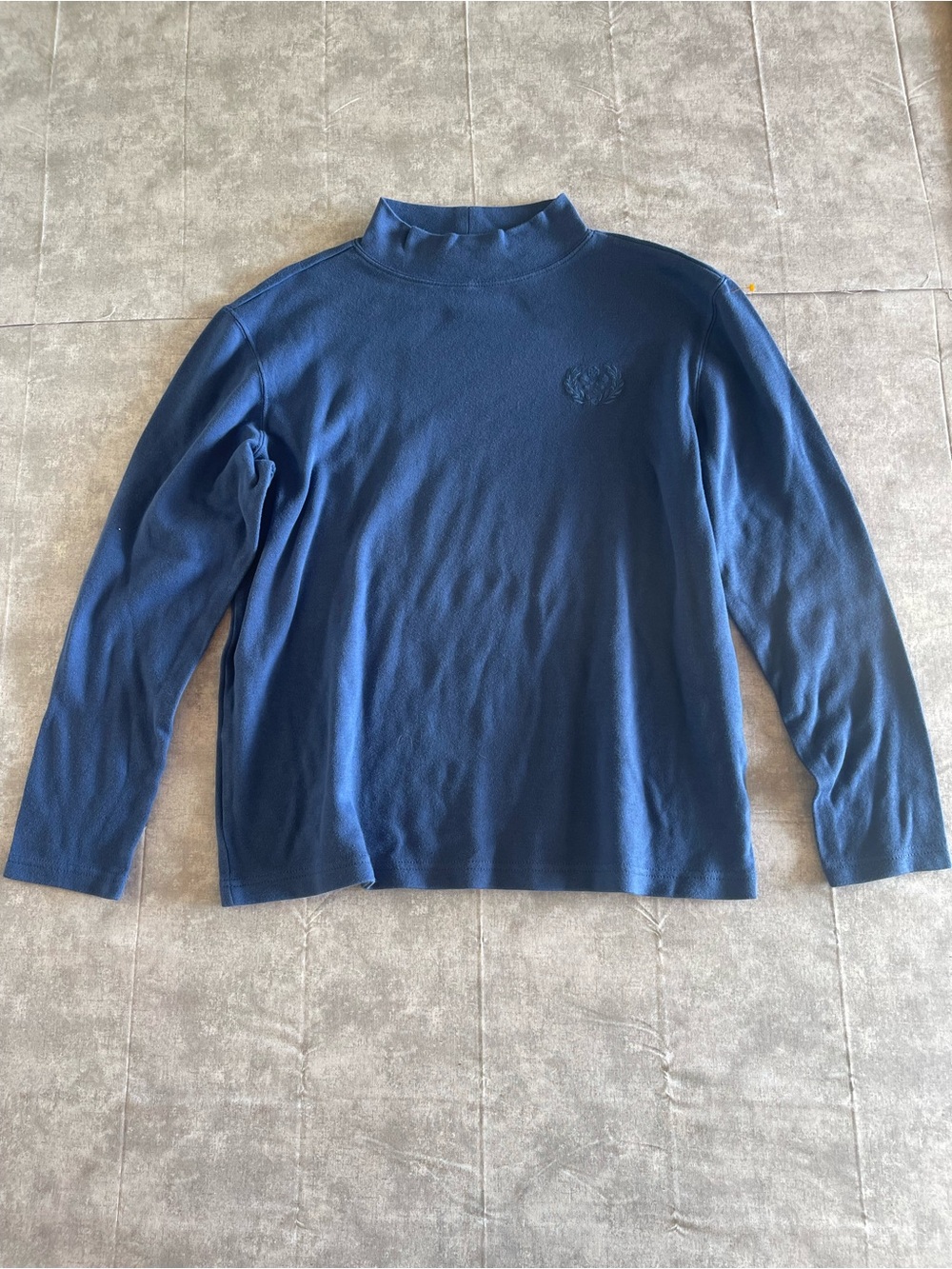 Blair Navy Long-Sleeve Mock Turtleneck Sweater